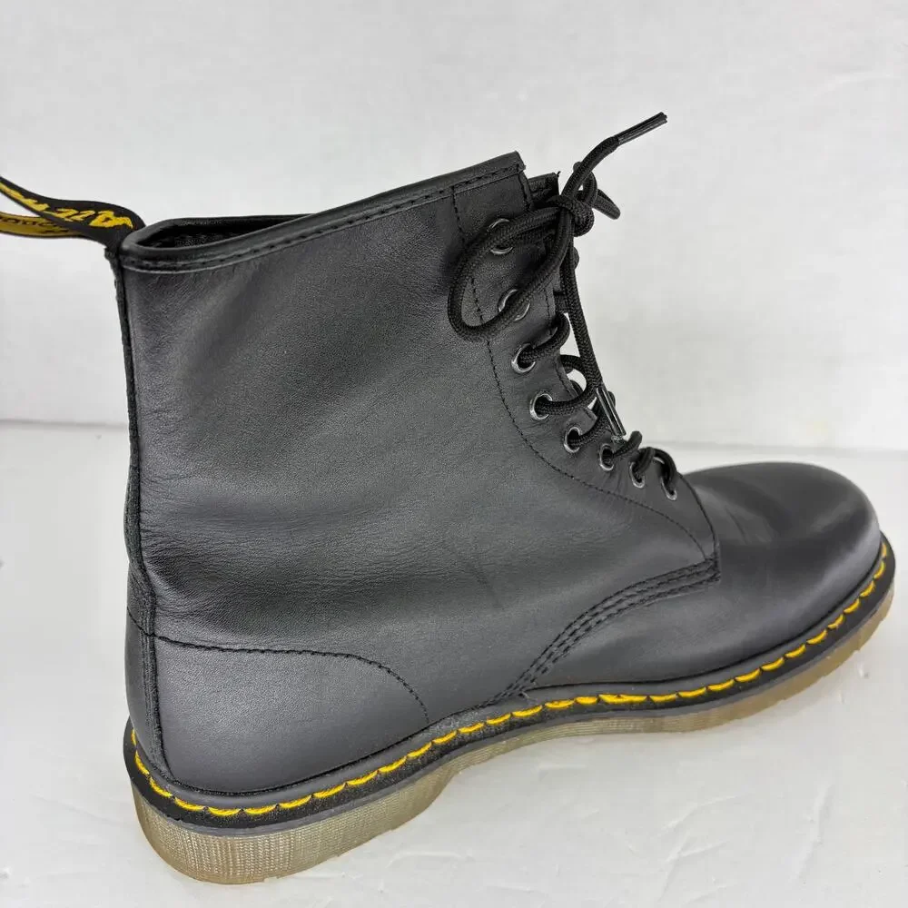 Dr. Martens 1460 Black Leather 8-Eye Boots Men's 12 AirWair Bouncing Soles